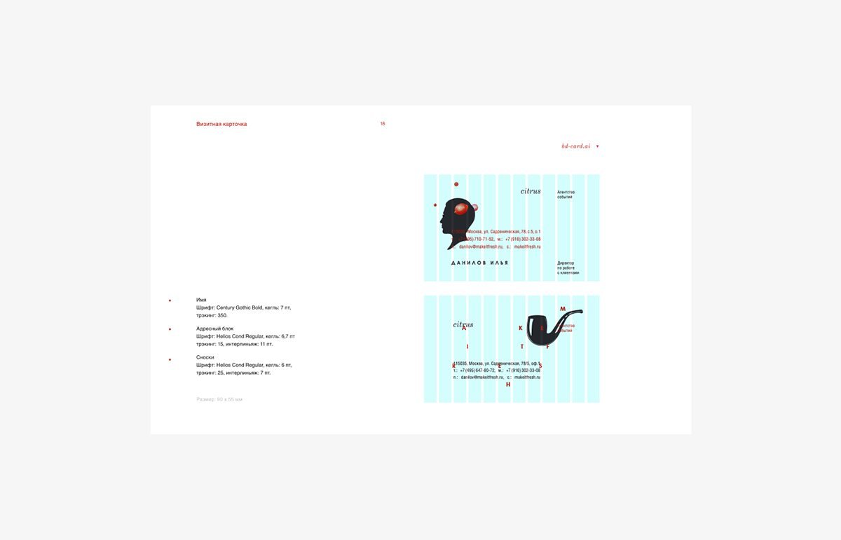 柑橘網站VI識別系統  名片設計