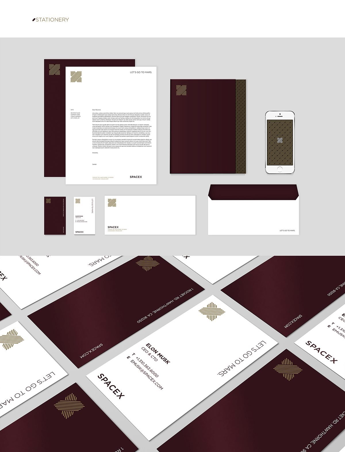 SpaceX美國(guó)航天科技品牌視覺(jué)設(shè)計(jì)  單頁(yè)設(shè)計(jì)展示