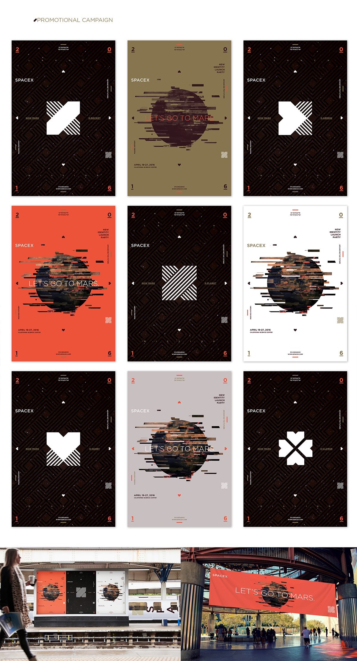 SpaceX美國(guó)航天科技品牌視覺(jué)設(shè)計(jì)  海報(bào)展示