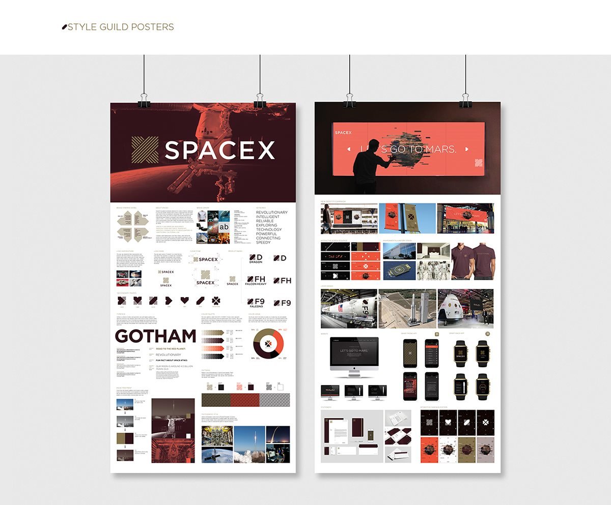 SpaceX美國(guó)航天科技品牌視覺(jué)設(shè)計(jì)  海報(bào)展示