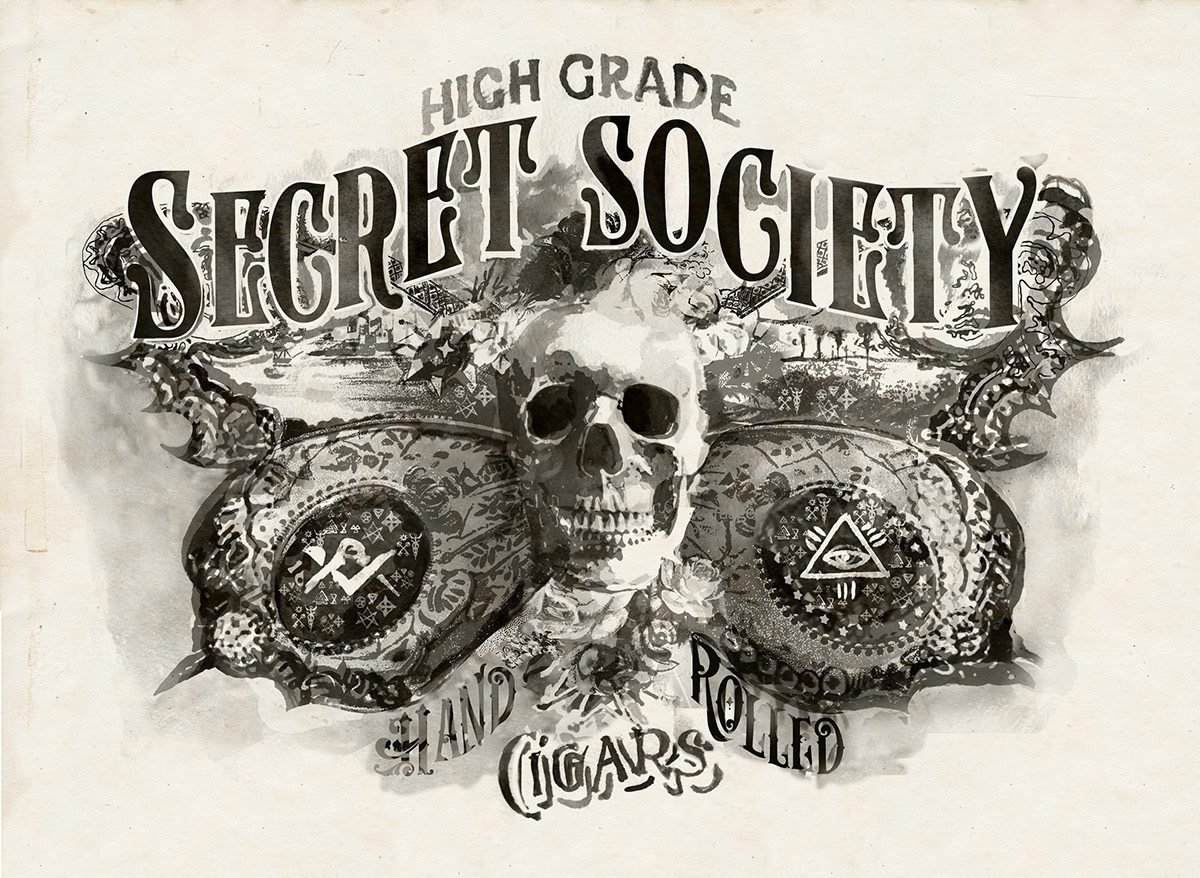 “SEGRET SOGIETY”香煙VI設計 海報素色展示