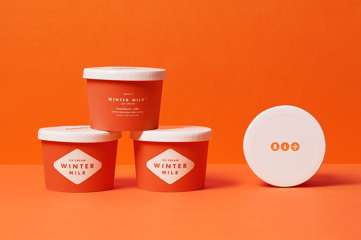 “冬季牛奶”餐飲VI設計  包裝設計