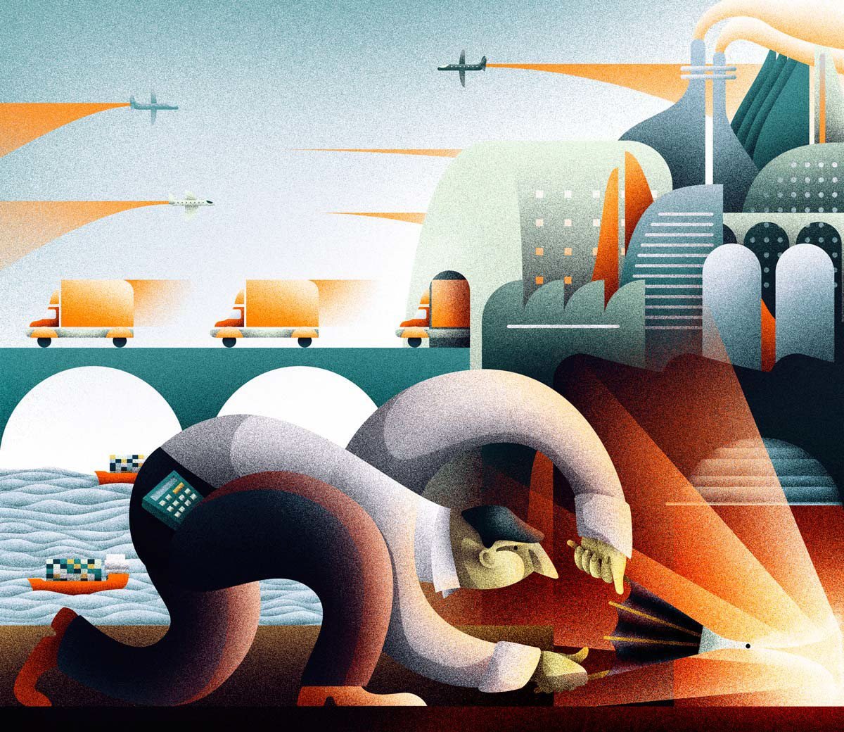 editorial美國報社VI設計形象之插畫設計  插畫形象設計