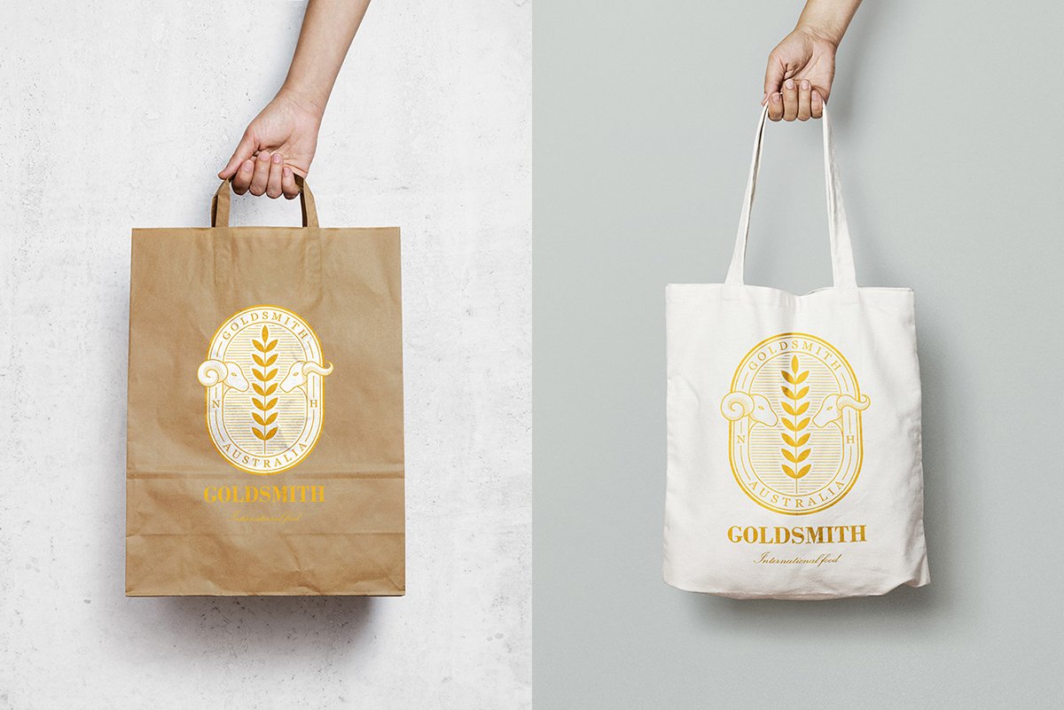 深圳VI設計 深圳VI策劃 Goldsmith肉類品VI形象設計 手提袋設計