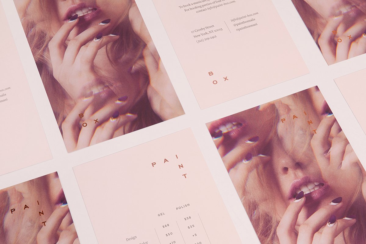 深圳VI設計  深圳VI策劃  "油漆盒"時尚美甲企業(yè)VI設計  單頁設計
