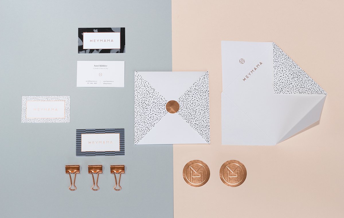 深圳VI設(shè)計(jì)  深圳VI策劃  HEYMAMA精品店VI設(shè)計(jì)形象  信封設(shè)計(jì)