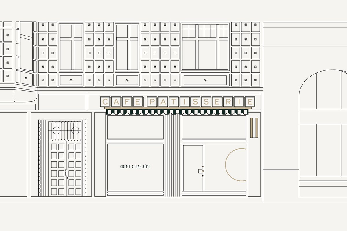深圳VI設計  深圳VI策劃  CREME DE LA CREME甜品店形象設計  空間設計