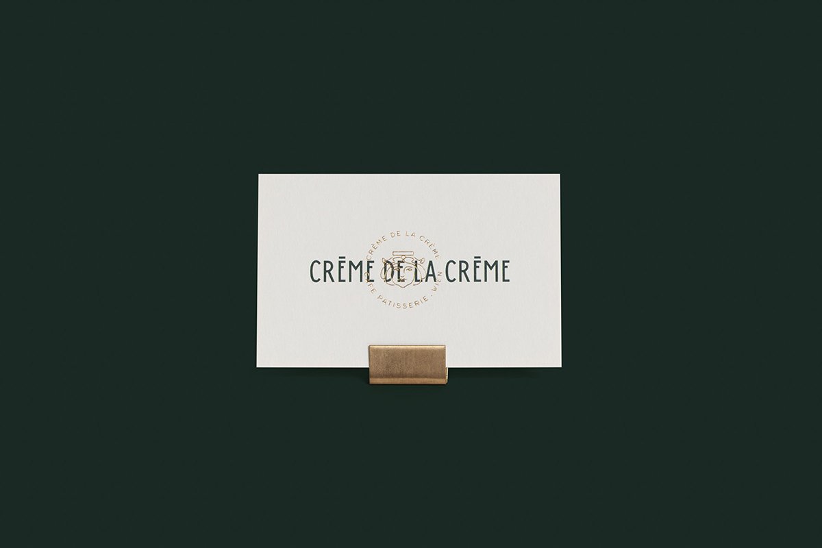 深圳VI設計  深圳VI策劃  CREME DE LA CREME甜品店形象設計  名片設計