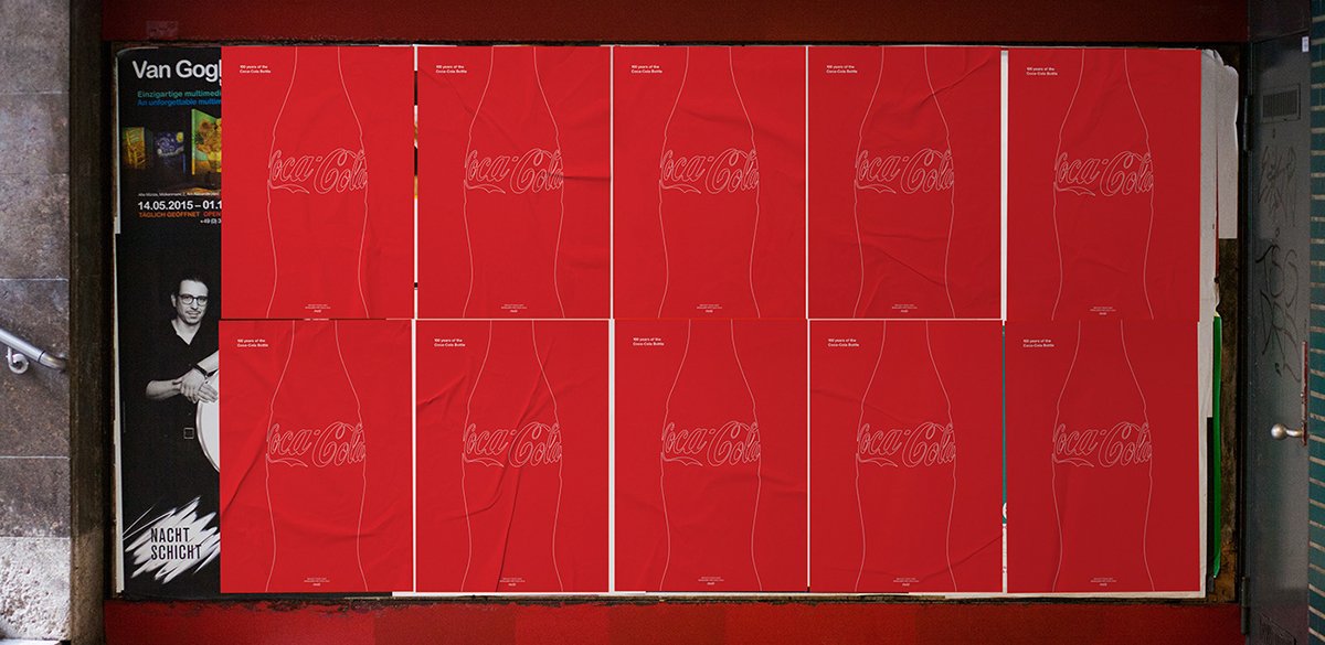 一組可口可樂創(chuàng)意海報設(shè)計和標識視覺形象設(shè)計，VI設(shè)計，創(chuàng)意海報設(shè)計，標識是視覺形象設(shè)計，可口可樂視覺形象設(shè)計