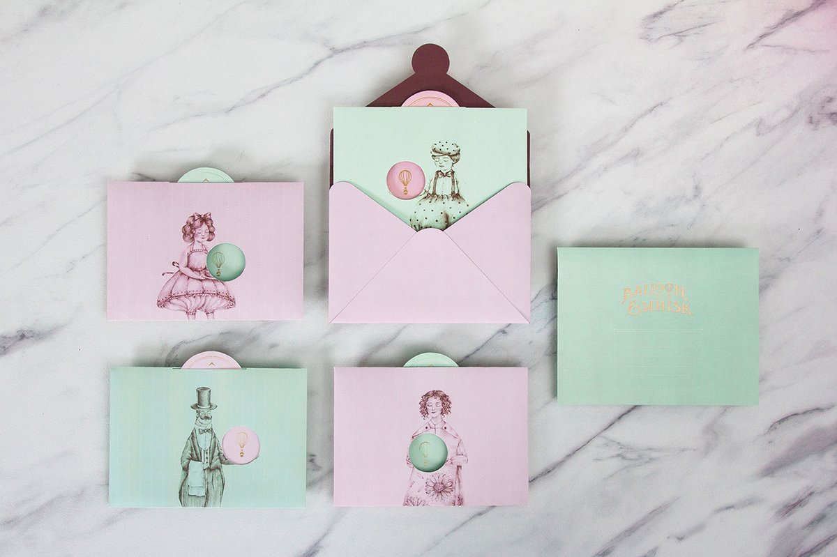 蛋糕店（食品）品牌vi設(shè)計(jì)—Balloon and Whisk 插圖賞析，vi設(shè)計(jì)，視覺(jué)形象vi設(shè)計(jì)，食品vi設(shè)計(jì)，包裝設(shè)計(jì)，蛋糕店品牌vi設(shè)計(jì)，vi品牌策劃，深圳vi設(shè)計(jì)，左右格局