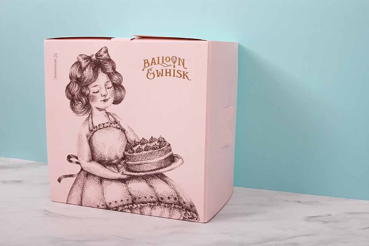 蛋糕店（食品）品牌vi設(shè)計(jì)—Balloon and Whisk 插圖賞析，vi設(shè)計(jì)，視覺(jué)形象vi設(shè)計(jì)，食品vi設(shè)計(jì)，包裝設(shè)計(jì)，蛋糕店品牌vi設(shè)計(jì)，vi品牌策劃，深圳vi設(shè)計(jì)，左右格局