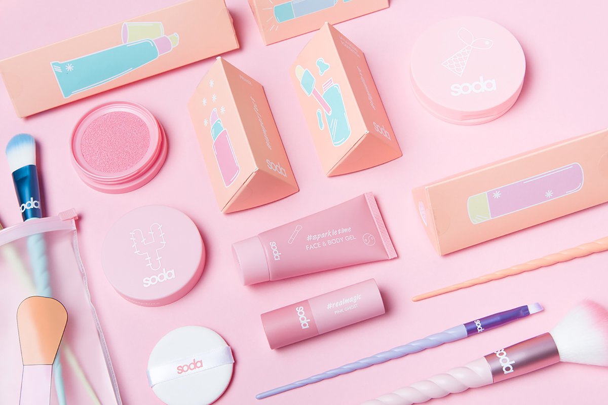 全新Soda化妝品品牌vi設計和圖標設計案例，vi設計，視覺形象設計，化妝品品牌vi設計，圖標設計，化妝品vi設計，品牌vi設計，vi品牌策劃，深圳vi設計，左右格局