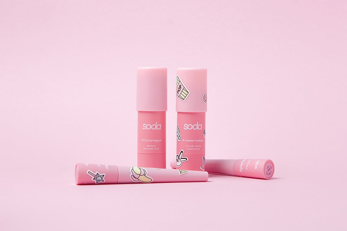 全新Soda化妝品品牌vi設計和圖標設計案例，vi設計，視覺形象設計，化妝品品牌vi設計，圖標設計，化妝品vi設計，品牌vi設計，vi品牌策劃，深圳vi設計，左右格局