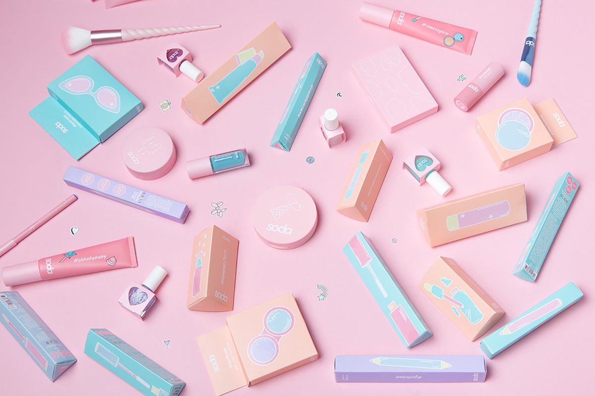 全新Soda化妝品品牌vi設計和圖標設計案例，vi設計，視覺形象設計，化妝品品牌vi設計，圖標設計，化妝品vi設計，品牌vi設計，vi品牌策劃，深圳vi設計，左右格局