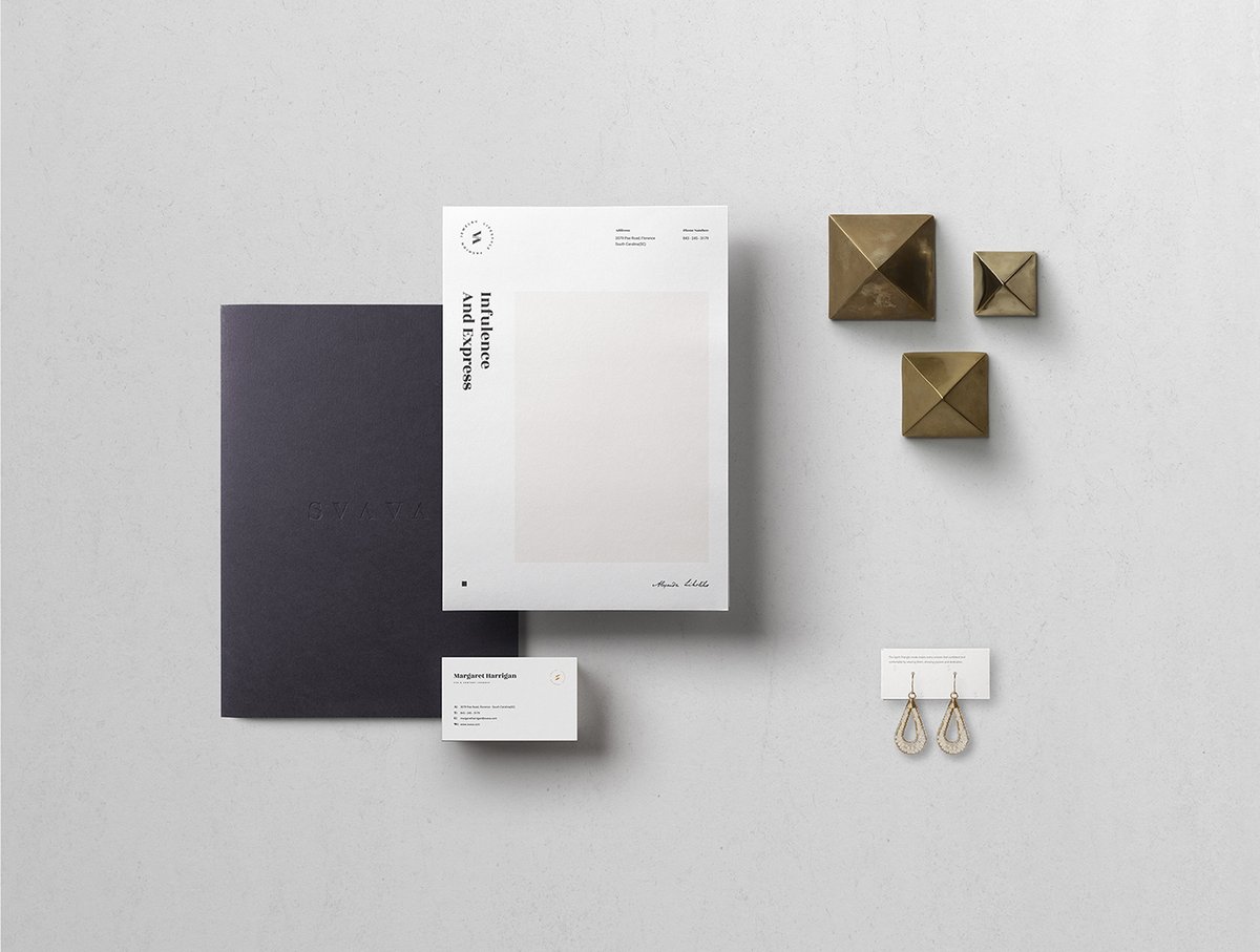 優雅與力量——Svava珠寶品牌配飾vi設計和圖形設計案例，vi設計，珠寶vi設計，配飾品牌vi設計，品牌包裝設計，品牌vi設計，品牌vi策劃，深圳vi設計，左右格局