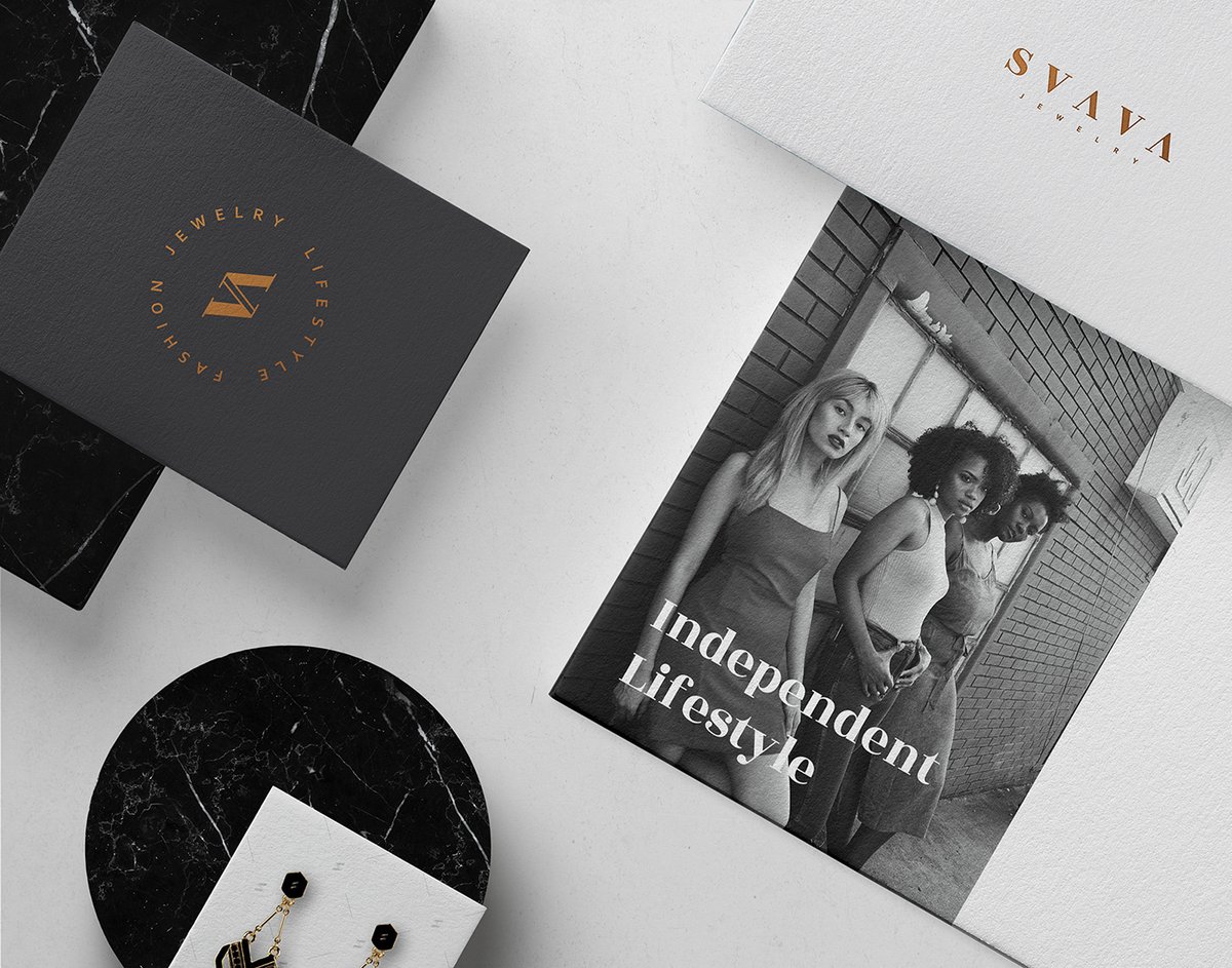 優雅與力量——Svava珠寶品牌配飾vi設計和圖形設計案例，vi設計，珠寶vi設計，配飾品牌vi設計，品牌包裝設計，品牌vi設計，品牌vi策劃，深圳vi設計，左右格局