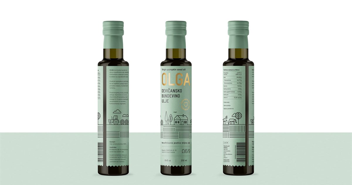 （餐飲）OLGA南瓜籽油品牌包裝vi設(shè)計欣賞，vi設(shè)計，包裝vi設(shè)計，餐飲品牌vi設(shè)計，餐飲vi設(shè)計，品牌包裝vi設(shè)計，品牌vi設(shè)計，vi品牌策劃，深圳vi設(shè)計，左右格局
