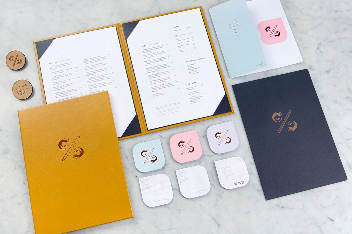 Crux & Co餐飲店品牌vi設(shè)計和logo設(shè)計——字母組合的標(biāo)志設(shè)計，vi設(shè)計，餐飲vi設(shè)計，餐飲品牌vi設(shè)計，logo設(shè)計，品牌標(biāo)識vi設(shè)計，品牌vi設(shè)計，品牌策劃，深圳vi設(shè)計，左右格局