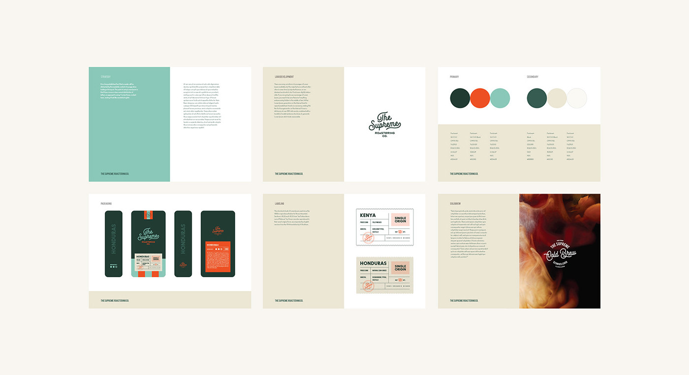 國外烘焙公司咖啡品牌VI設(shè)計和包裝設(shè)計，餐飲vi設(shè)計，包裝設(shè)計，深圳vi設(shè)計，左右格局