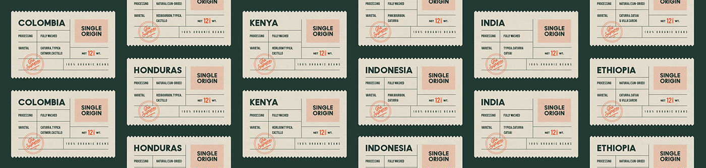 國外烘焙公司咖啡品牌VI設(shè)計和包裝設(shè)計，餐飲vi設(shè)計，包裝設(shè)計，深圳vi設(shè)計，左右格局