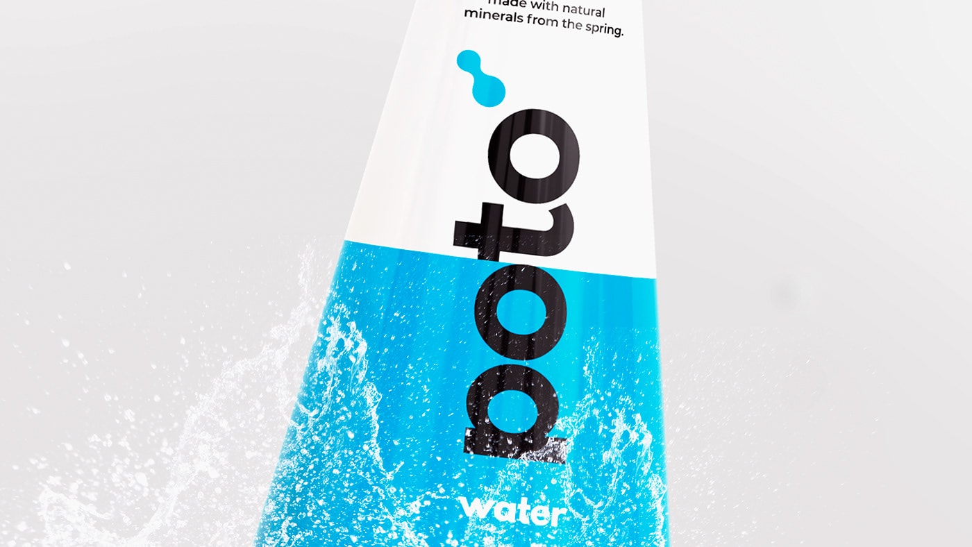 Poto自來水公司品牌VI設計和包裝設計案例，企業VI設計，品牌形象設計，包裝設計，深圳VI設計，左右格局