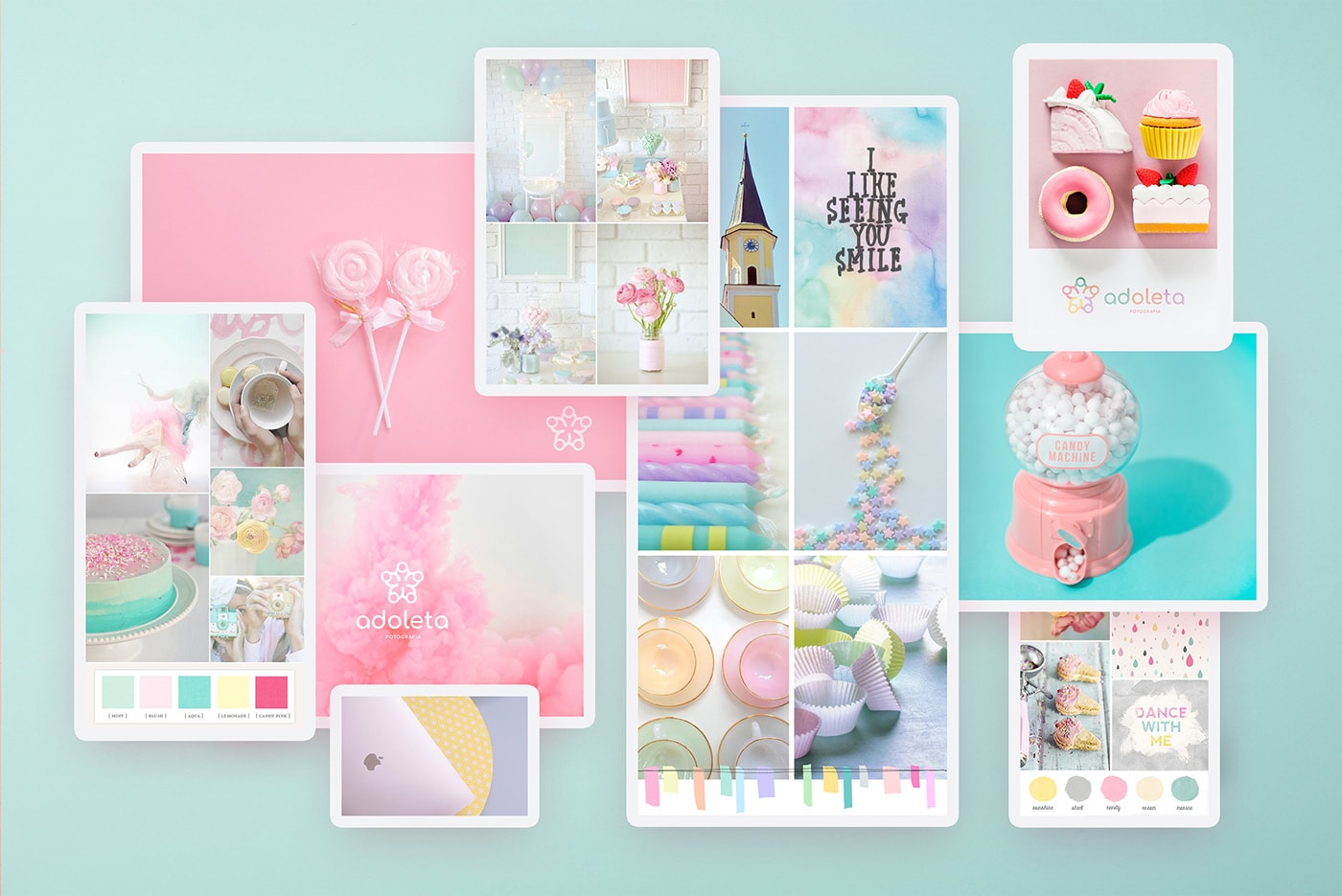 Adoleta兒童攝影工作室VI識別系統設計 Adoleta兒童攝影工作室VI識別系統設計,vi形象設計,品牌視覺設計,深圳企業策劃,深圳vi設計,左右格局