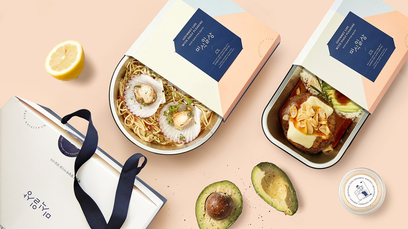 韓國知名食品零售企業VI設計——時尚包裝插圖設計，企業VI設計，食品VI設計，食品包裝設計，深圳VI設計，左右格局