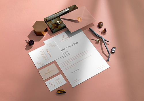 Blossom現代水療中心品牌VI設計——優雅浪漫的品牌塑造