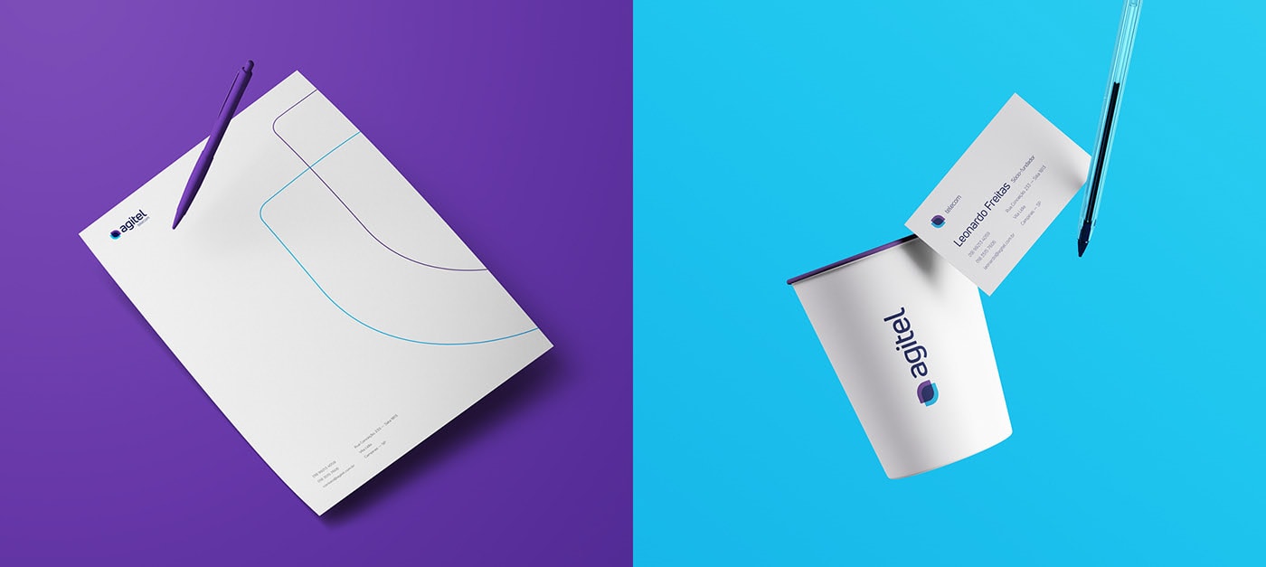 Agitel 通訊IP科技公司品牌VI設計和品牌logo設計，科技企業VI設計，品牌形象設計，深圳VI設計，左右格局