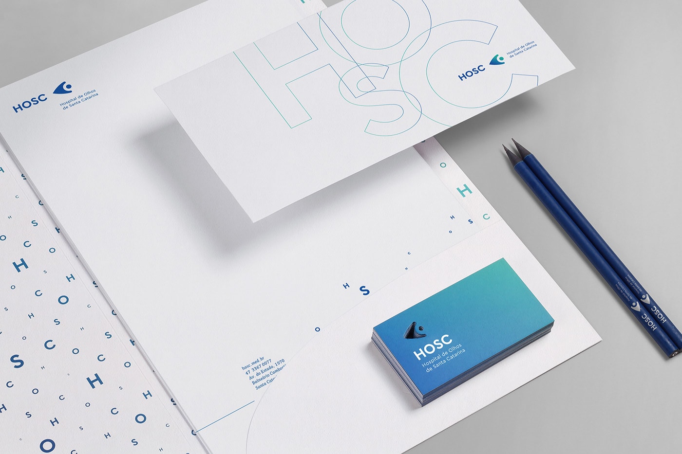 HOSC知名眼科醫(yī)院品牌VI設(shè)計(jì)和標(biāo)識(shí)設(shè)計(jì) 醫(yī)療VI設(shè)計(jì),品牌標(biāo)識(shí)設(shè)計(jì),深圳VI設(shè)計(jì),左右格局