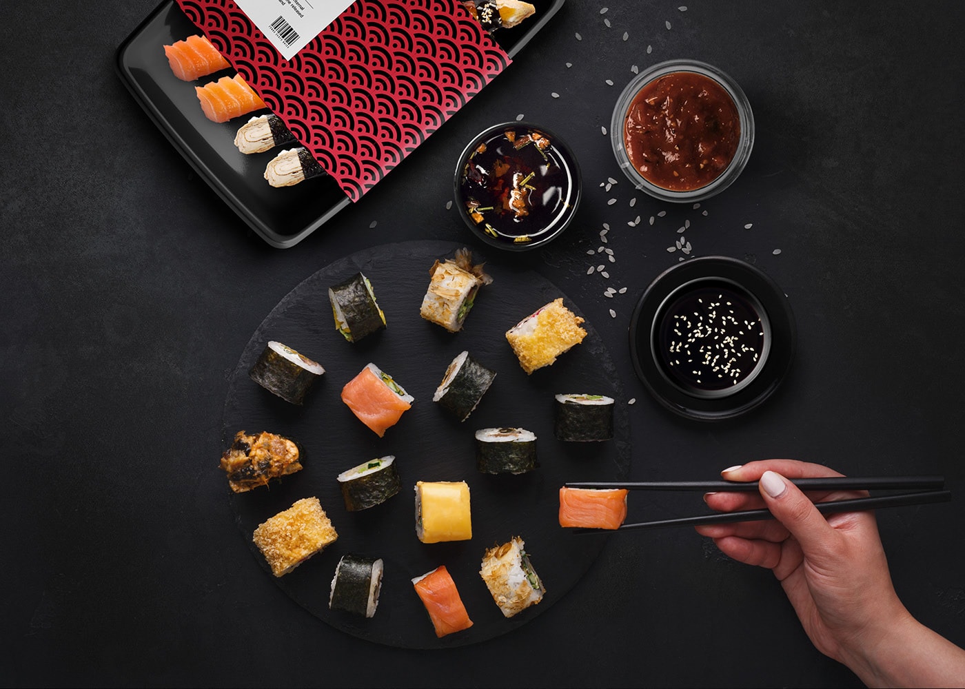 現代時尚日式壽司餐飲品牌策劃—餐廳VI形象設計塑造，餐飲VI設計，時尚餐廳設計，餐飲品牌策劃，VI形象設計